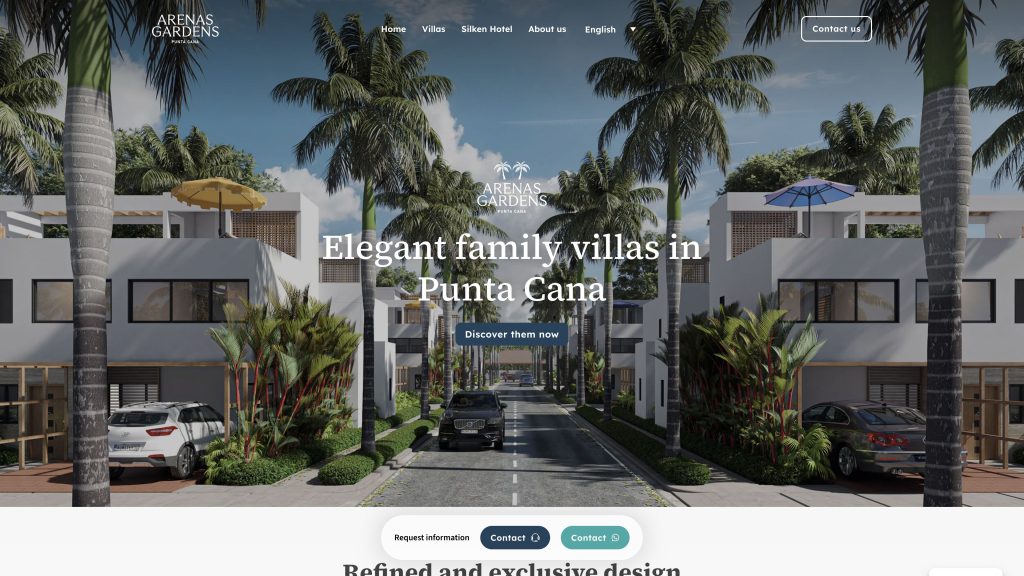 Imagen relacionada del proyecto Arena Gardens, en este caso es el apartado Inicio/Home.